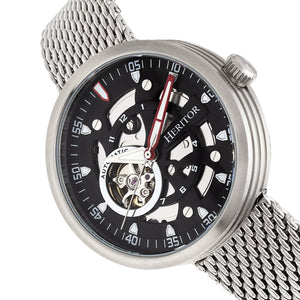 Heritor Automatic Jasper Skeleton Bracelet Watch - Silver  - HERHR8701