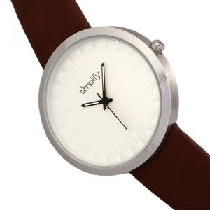 Simplify The 6000 Strap Watch - Silver/Brown - SIM6001