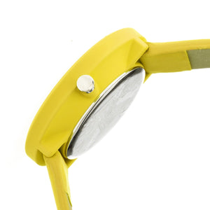 Crayo Easy Leather-Band Unisex Watch w/ Date - Yellow - CRACR2405