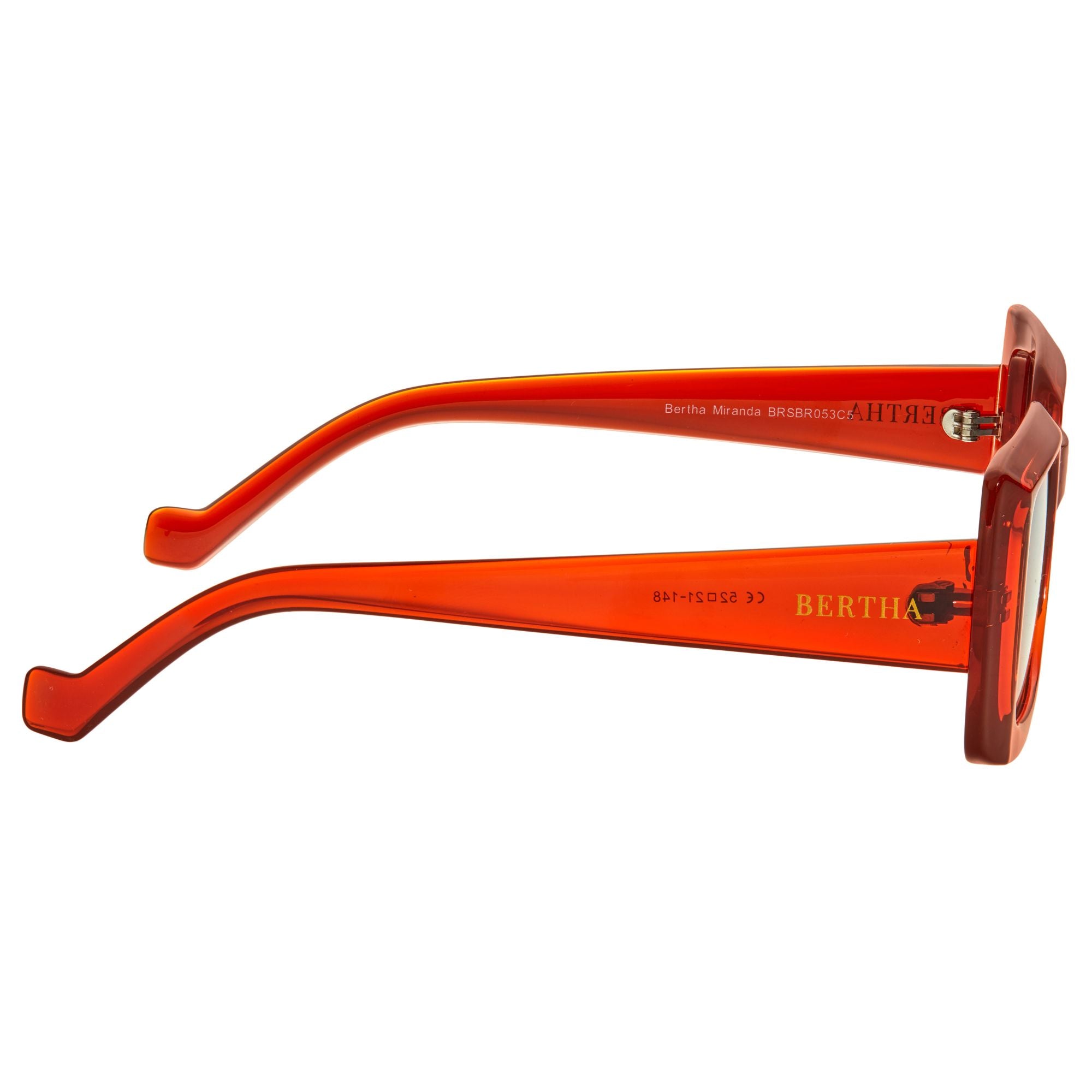 Bertha Miranda Polarized Sunglasses - Orange/Black - BRSBR053C5