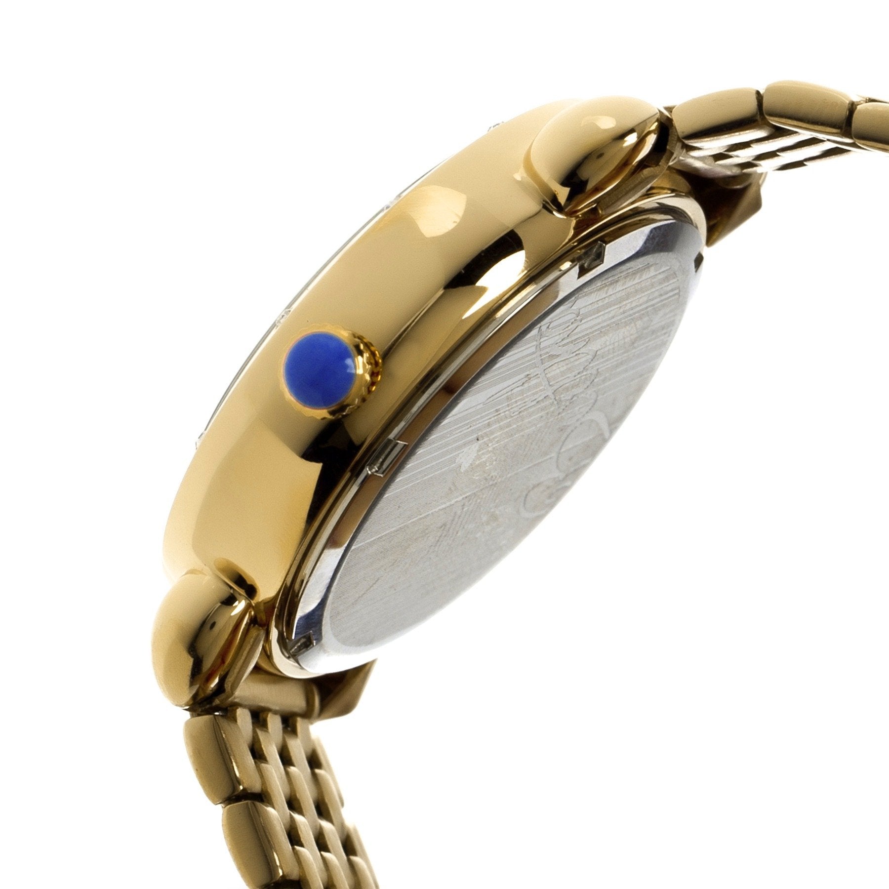 Bertha Alexandra MOP Ladies Bracelet Watch - Gold/Blue - BTHBR4702