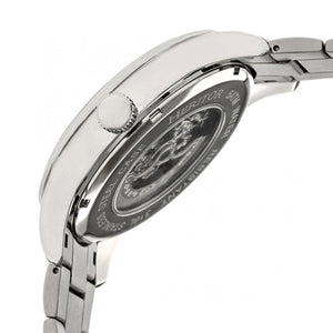 Heritor Automatic Crew Semi-Skeleton Bracelet Watch - Silver - HERHR7001