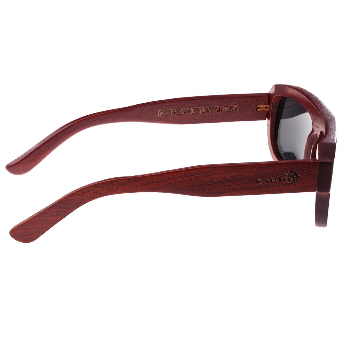 Earth Wood Daytona Polarized Sunglasses - Red Rosewood/Black - ESG025R