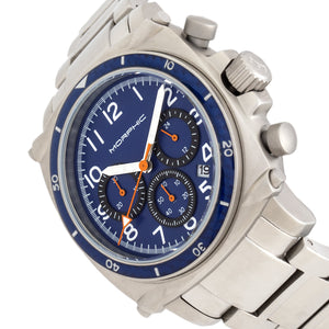 Morphic M83 Series Chronograph Bracelet Watch w/ Date - Silver/Blue - MPH8302