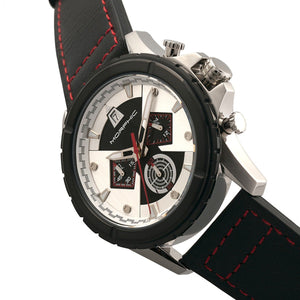 Morphic M57 Series Chronograph Leather-Band Watch - Silver/Black - MPH5701