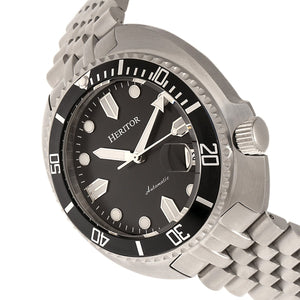 Heritor Automatic Morrison Bracelet Watch w/Date - Black - HERHR7609
