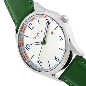 Simplify The 6900 Leather-Band Watch w/ Date - Green - SIM6902