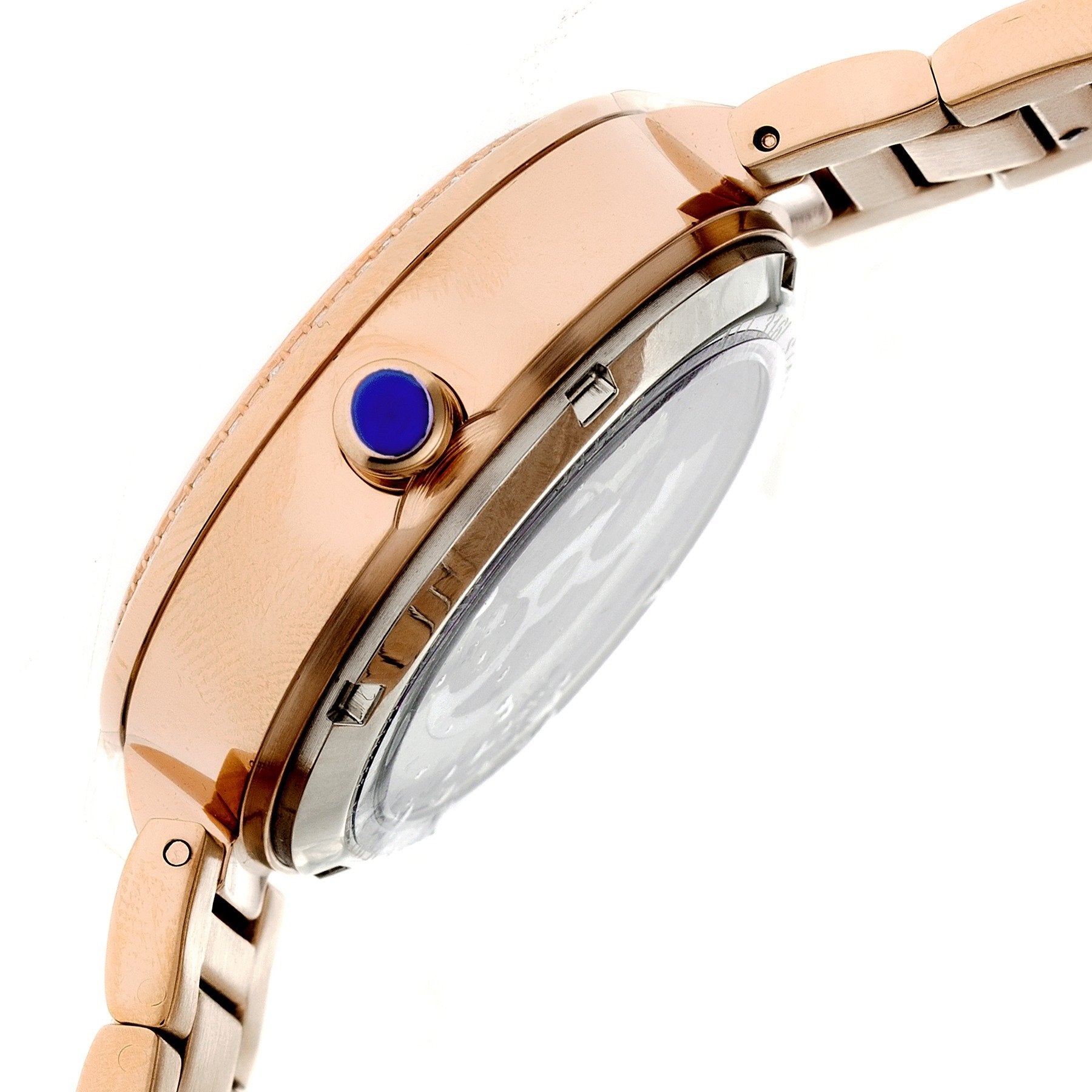 Empress Catherine Automatic Hammered Dial Bracelet Watch - Blue - EMPEM1905