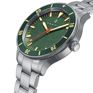 Nautis Deacon Bracelet Watch - Silver/Green - NAUN101-2