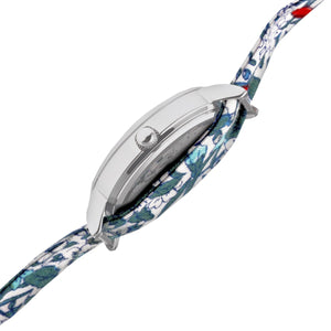 Boum Arc Floral-Print Wrap Watch - Silver/White - BOUBM5005