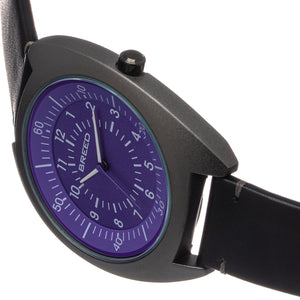 Breed Victor Leather-Band Watch - Purple/Black - BRD9206