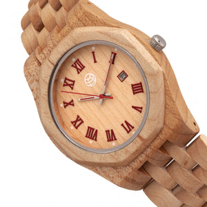 Earth Wood Baobab Bracelet Watch w/Date - Khaki/Tan - ETHEW5501