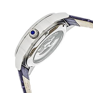 Empress Godiva Automatic MOP Leather-Band Watch - Silver/White - EMPEM1105