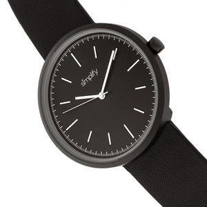 Simplify The 3000 Leather-Band Watch - Black - SIM3001