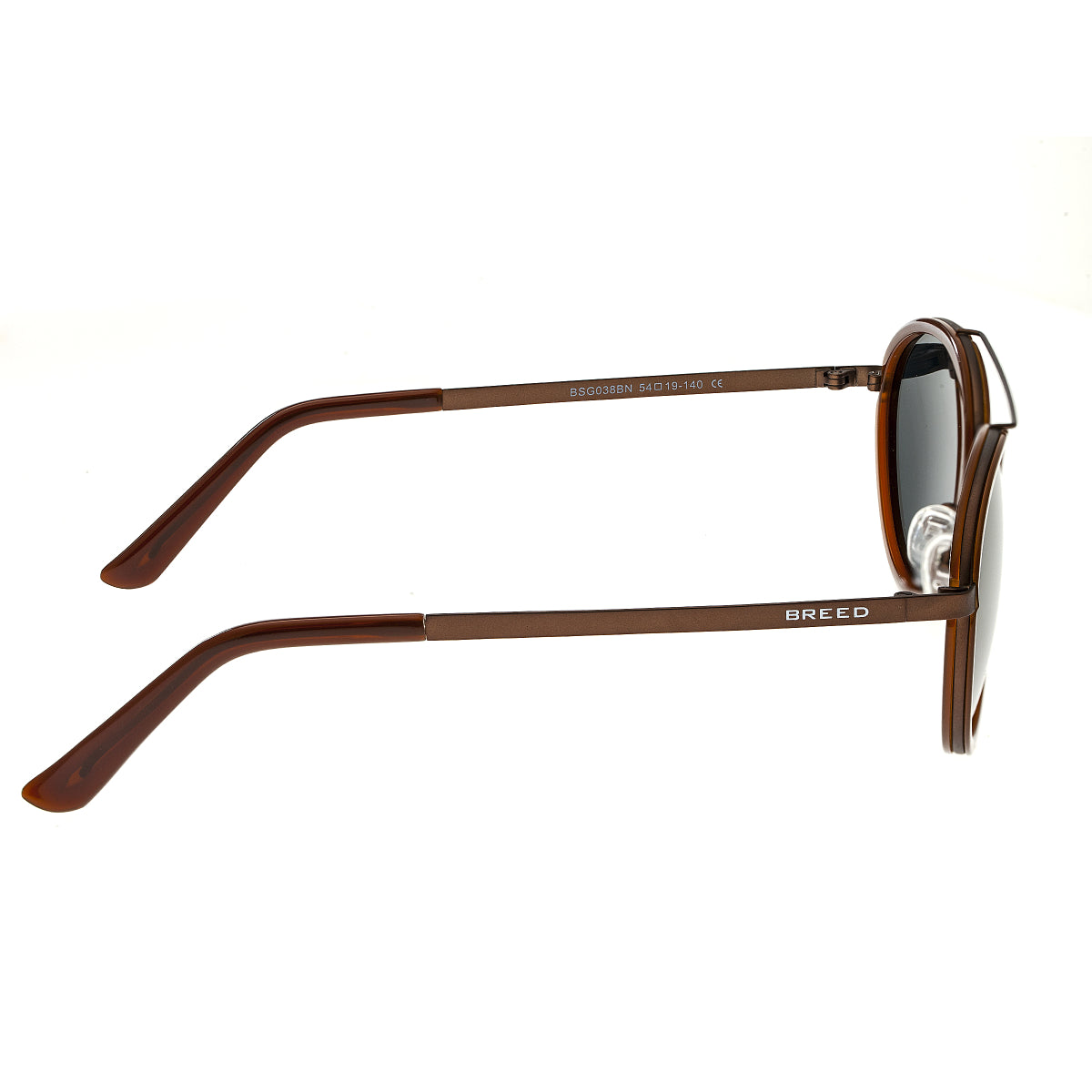Breed Gemini Titanium Polarized Sunglasses - Brown/Black - BSG038BN