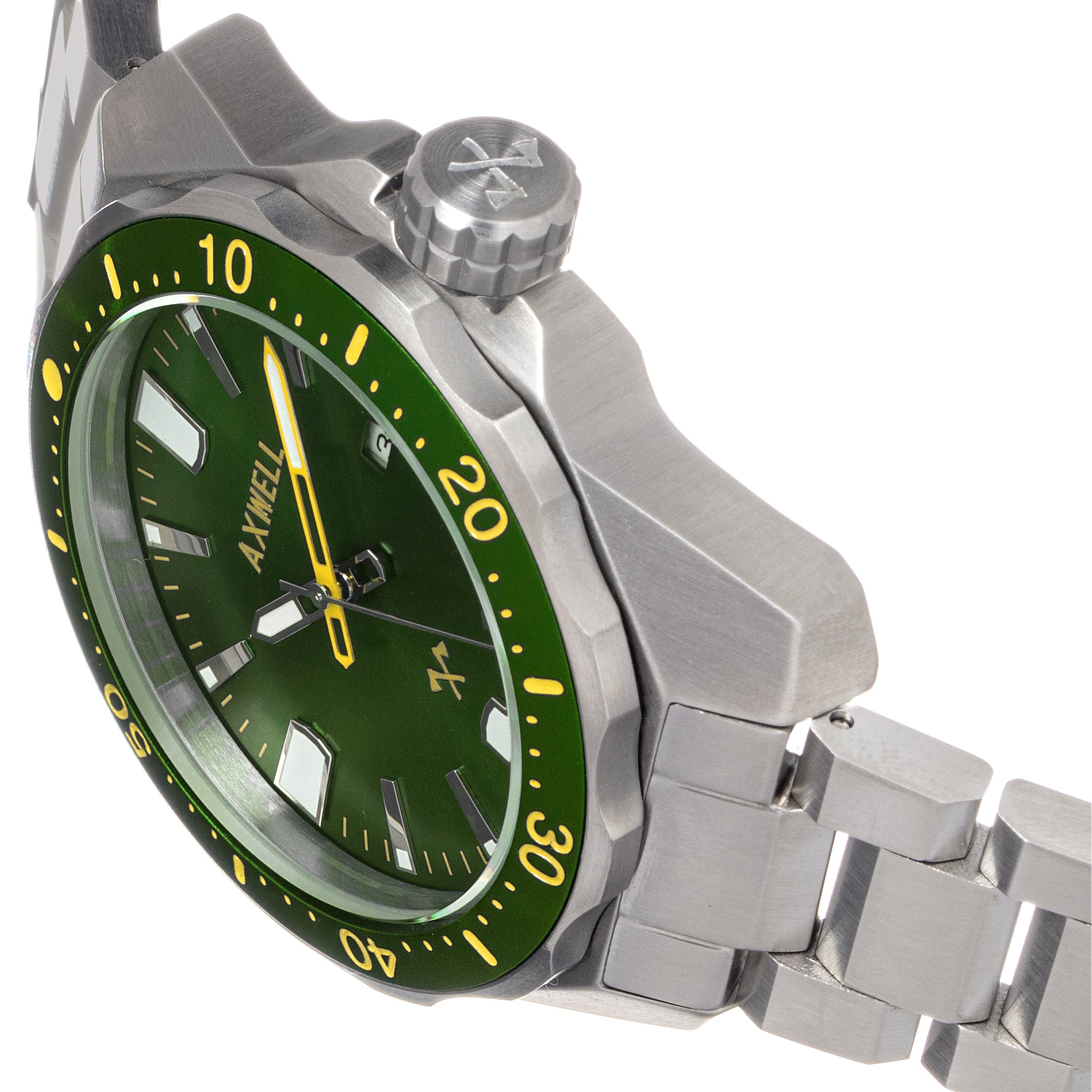 Axwell Timber Bracelet Watch w/ Date - Green - AXWAW107-5