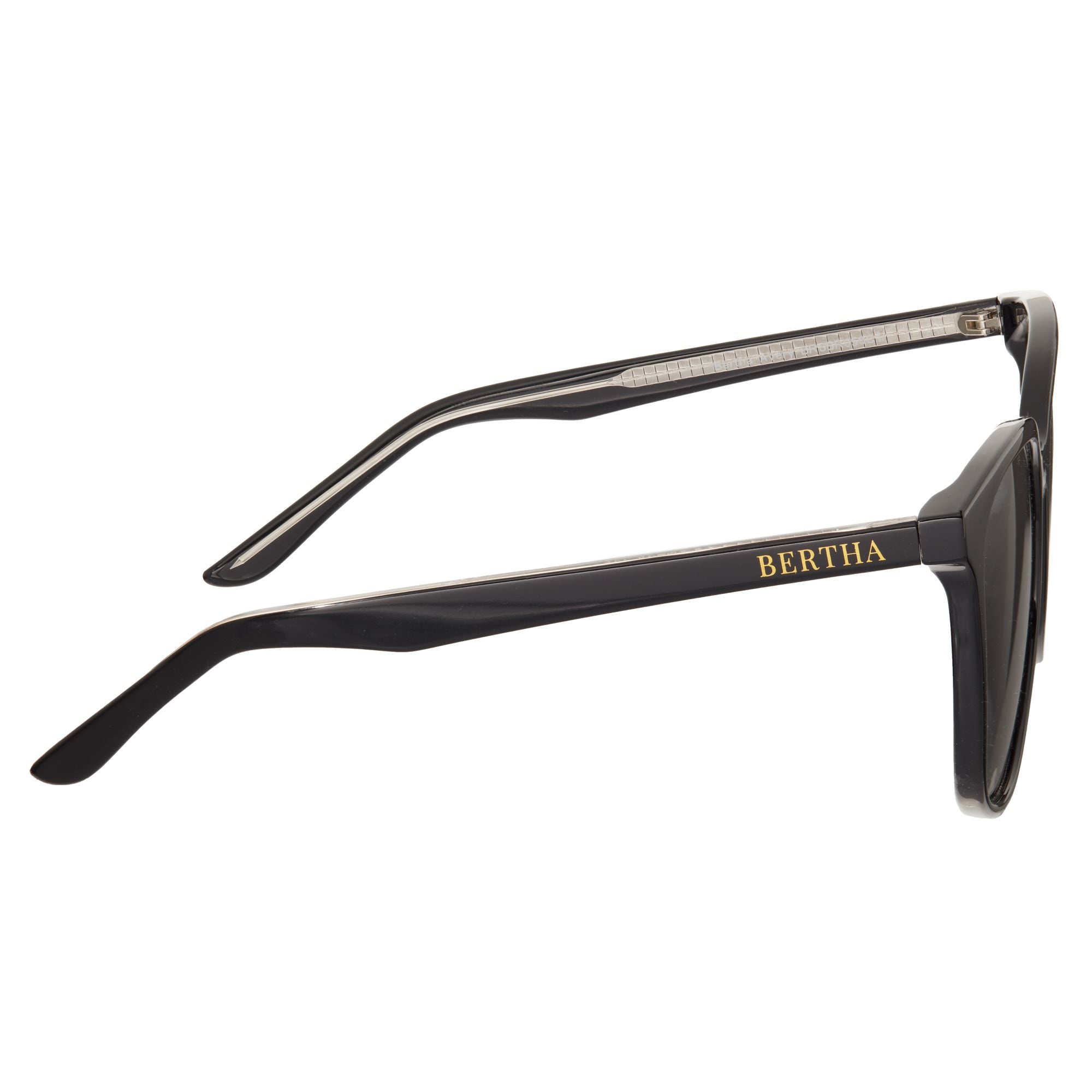 Bertha Avery Polarized Sunglasses - Black/Black - BRSBR050C1