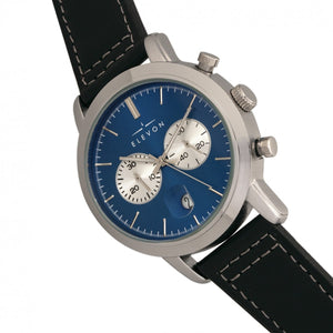 Elevon Langley Chronograph Leather-Band Watch w/ Date - Blue/Black - ELE103-6