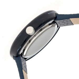 Simplify The 3700 Leather-Band Watch - Navy - SIM3705