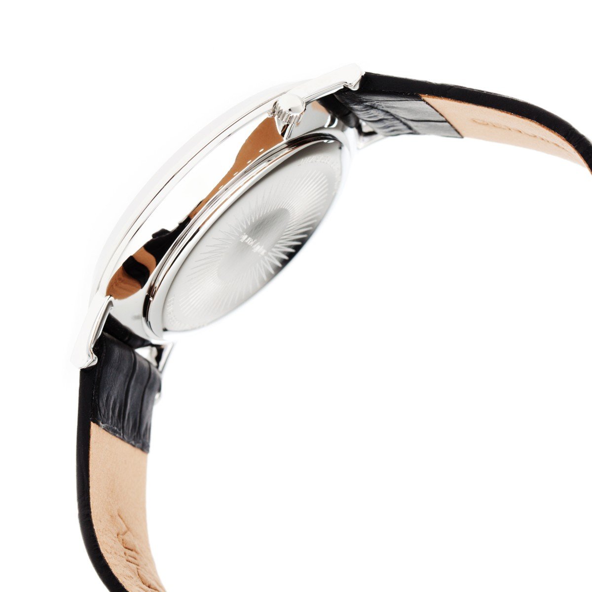 Simplify The 3100 Leather-Band Watch - Silver/Black - SIM3102