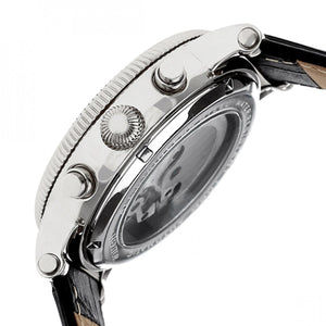 Heritor Automatic Winston Semi-Skeleton Leather-Band Watch - Silver/White - HERHR5201
