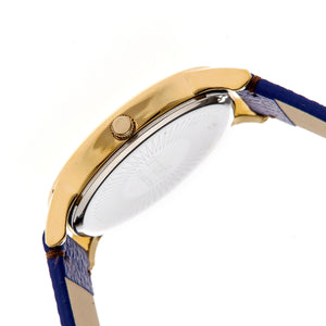 Simplify The 2800 Leather-Band Watch - Gold/Blue - SIM2804