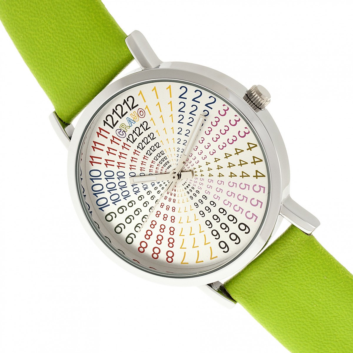 Crayo Fortune Unisex Watch - Silver/Lime - CRACR4301