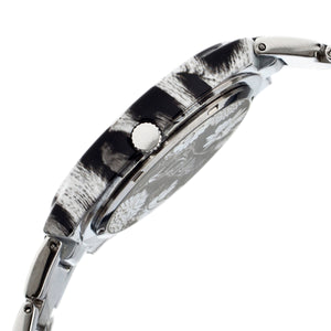 Boum Bombe Animal-Print Ladies Bracelet Watch - Silver/Cheetah - BOUBM1301