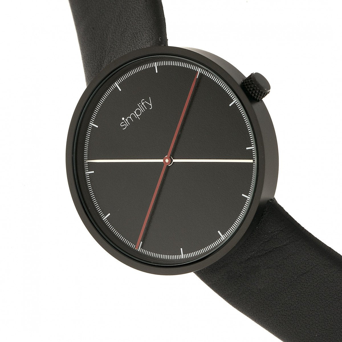 Simplify The 4100 Leather-Band Watch - Black - SIM4101