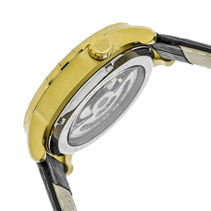 Reign Xavier Automatic Skeleton Leather-Band Watch - Gold/Black - REIRN3904