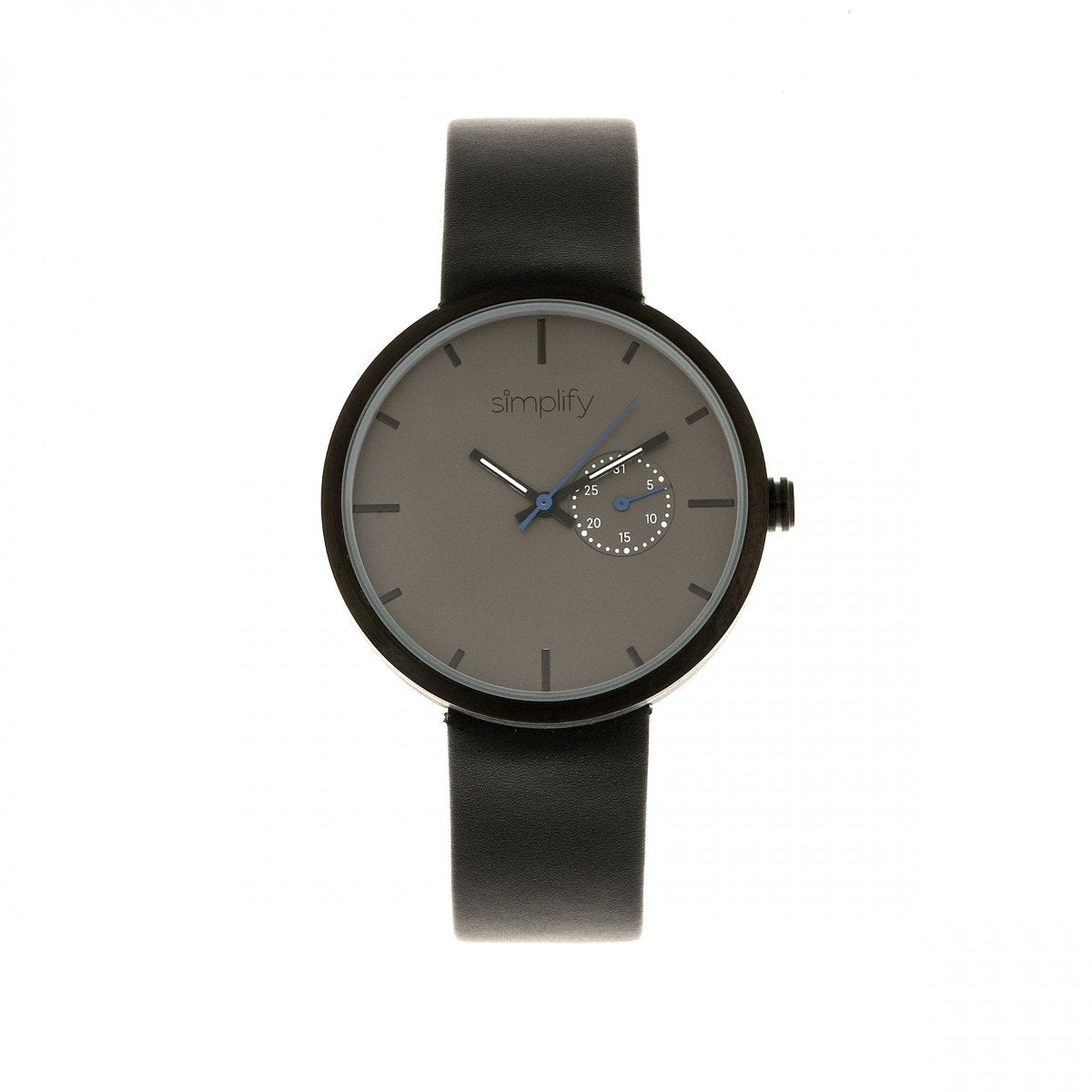 Simplify The 3900 Leather-Band Watch w/ Date - Black - SIM3902