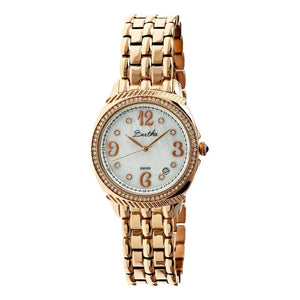 Bertha Samantha MOP Ladies Swiss Bracelet Watch - Rose Gold/White - BTHBR3905
