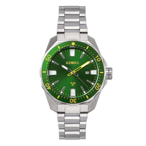 Axwell Timber Bracelet Watch w/ Date - Green - AXWAW107-5