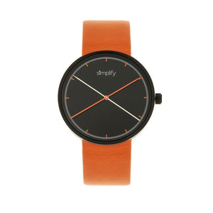Simplify The 4100 Leather-Band Watch