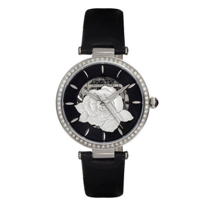 Empress Anne Automatic Semi-Skeleton Leather-Band Watch