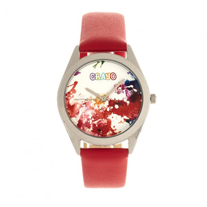 Crayo Graffiti Unisex Watch - Silver/Red - CRACR4002