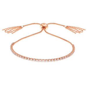 Elegant Confetti Sophia Women's 18k Gold Plated Bolo Tennis Fashion Bracelet