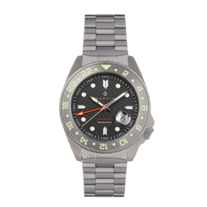 Nautis Global Dive Bracelet Watch w/Date - Grey - 18093G-B