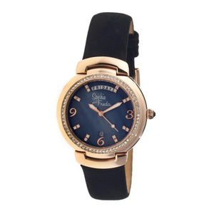 Sophie & Freda New Orleans MOP Leather-Band Watch