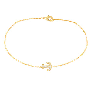 Elegant Confetti Venice Women's 18k Gold Plated Anchor Fashion Bracelet