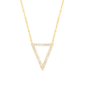 Elegant Confetti Lupine Women's 18k Gold Plated Triangle Fashion Necklace