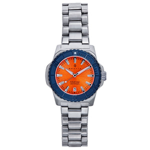 Nautis Cortez Automatic Bracelet Watch w/Date - Orange/Navy - NAUN102-5