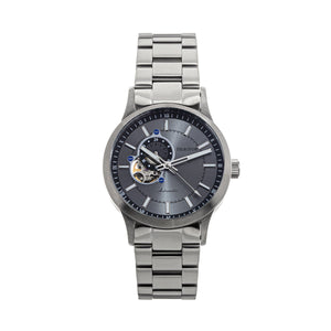 Heritor Automatic Oscar Semi-Skeleton Bracelet Watch - Grey/Silver - HERHS1008