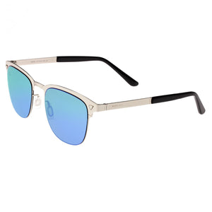Breed Archer Polarized Sunglasses - Silver/Blue-Green - BSG050SL