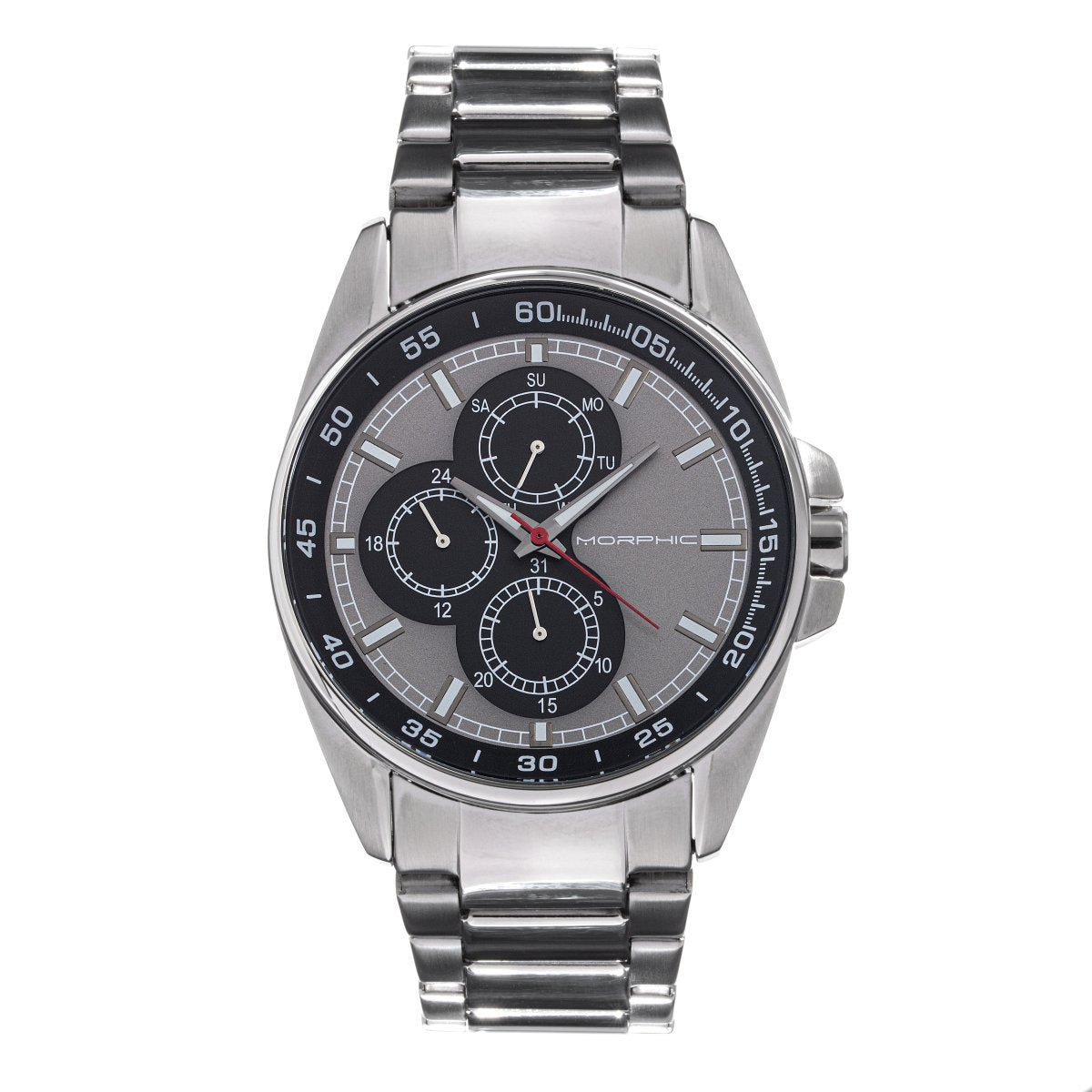 Morphic M92 Series Bracelet Watch w/Day/Date - Grey & Black - MPH9206