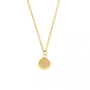 Elegant Confetti Marigold Women's 18k Gold Plated Circle Fashion Necklace