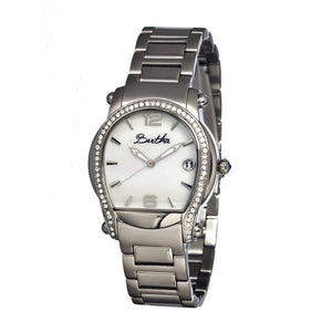 Bertha Fiona MOP Ladies Bracelet Watch w/ Date - Silver/White - BTHBR2901