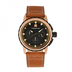 Morphic M61 Series Chronograph Leather-Band Watch w/Date