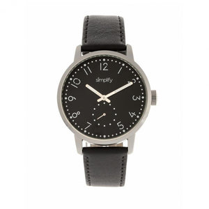 Simplify The 3400 Leather-Band Watch