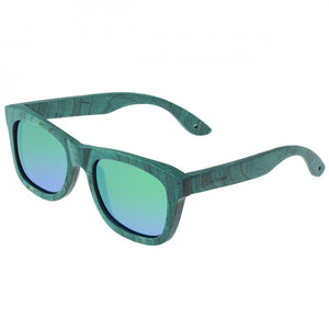 Spectrum Hamilton Wood Polarized Sunglasses - Teal/Blue-Green - SSGS106GN